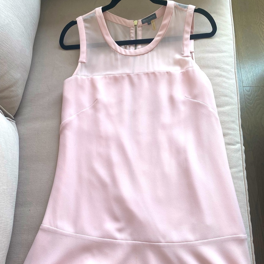 Vince Camuto Pink Sleeveless Drop-Waist Dress